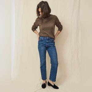 NELE ATELIER The Kate Straight Leg Jean In Saphire